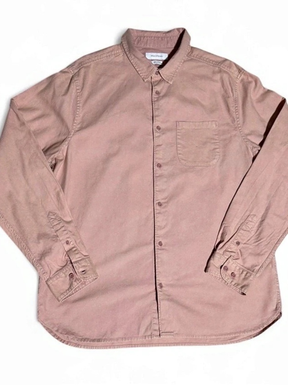 Urban Outfitters Men's Button Down Shirt Pink Large